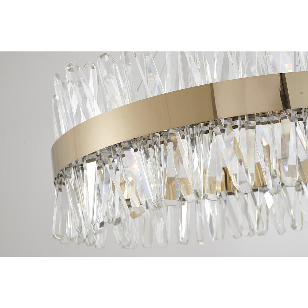 LED Chandelier Gold Stainless Steel & Crystal. Picture 5