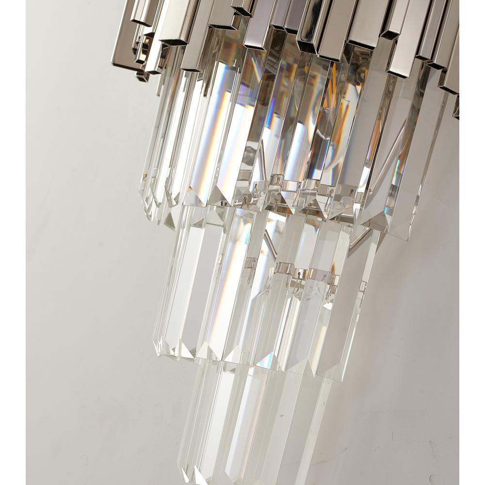 Wall Sconce Chrome Metal & Crystal. Picture 3