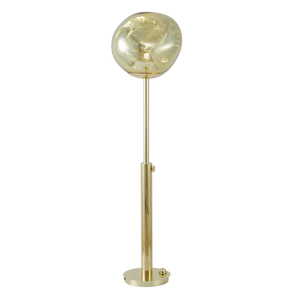 Floor Lamp Gold Metal & Acrylic. Picture 1