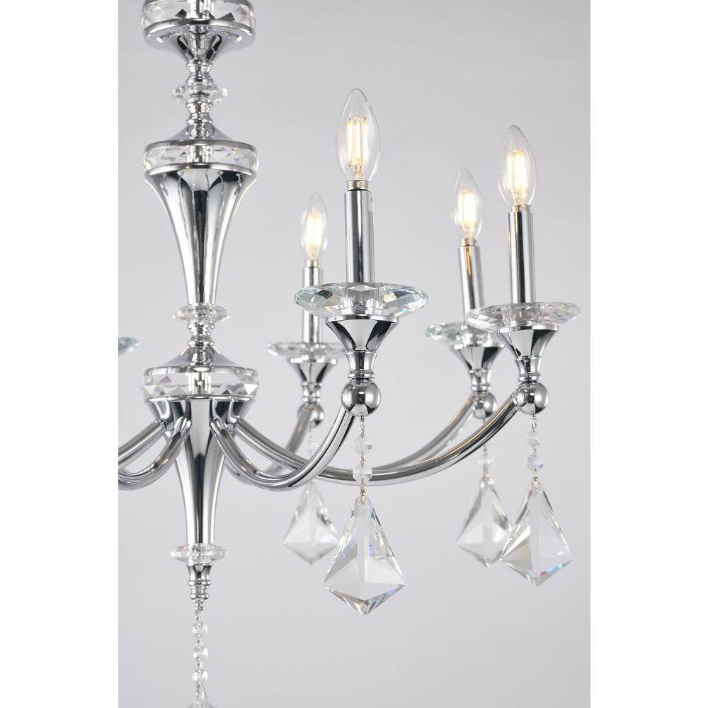 Chandelier Chrome Iron & Crystal. Picture 4