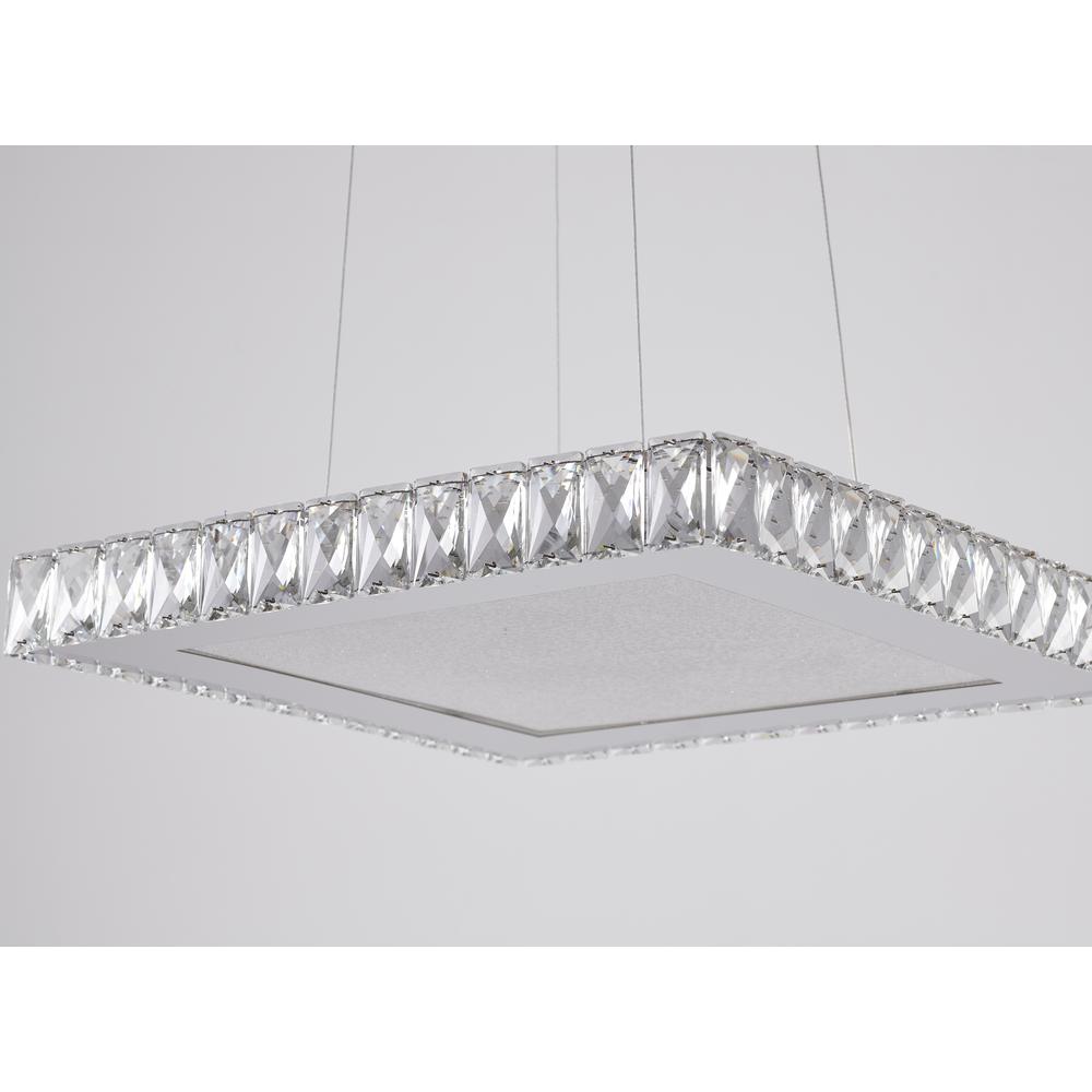 LED Chandelier Chrome Stainless Steel & Crystal. Picture 4