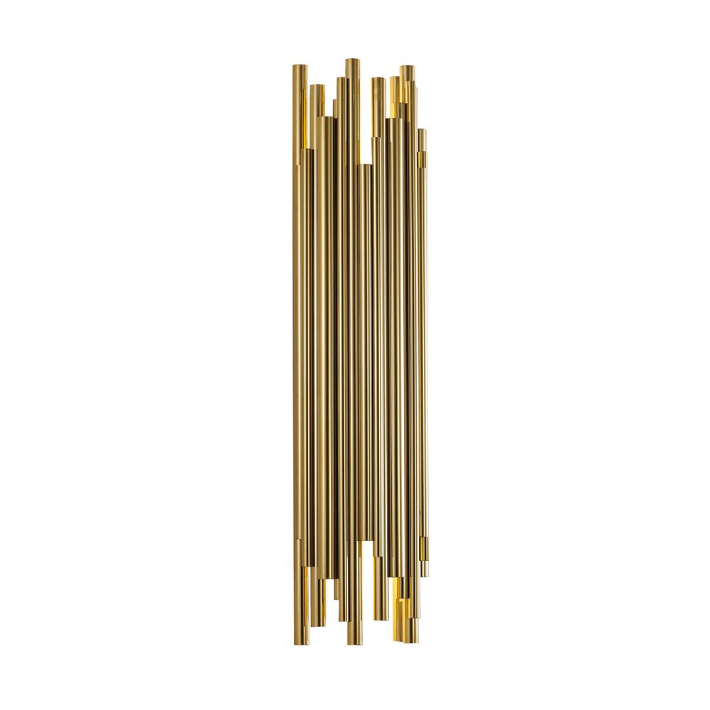 LED Wall Sconce Gold Stainless Steel. Picture 1
