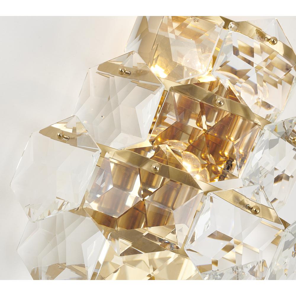 Wall Sconce Gold Stainless Steel & Crystal. Picture 4