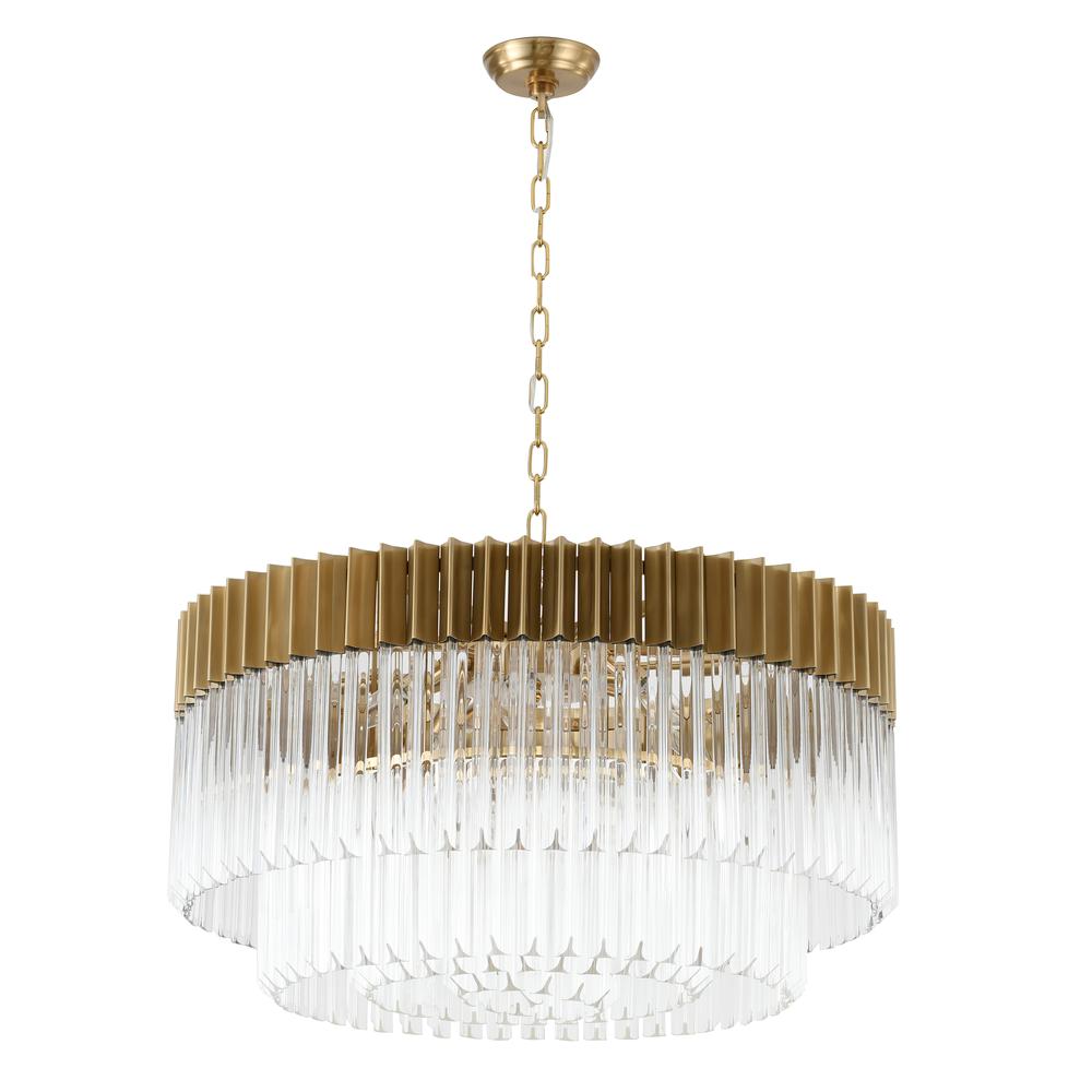 Chandelier Brass Stainless Steel & Crystal. Picture 2