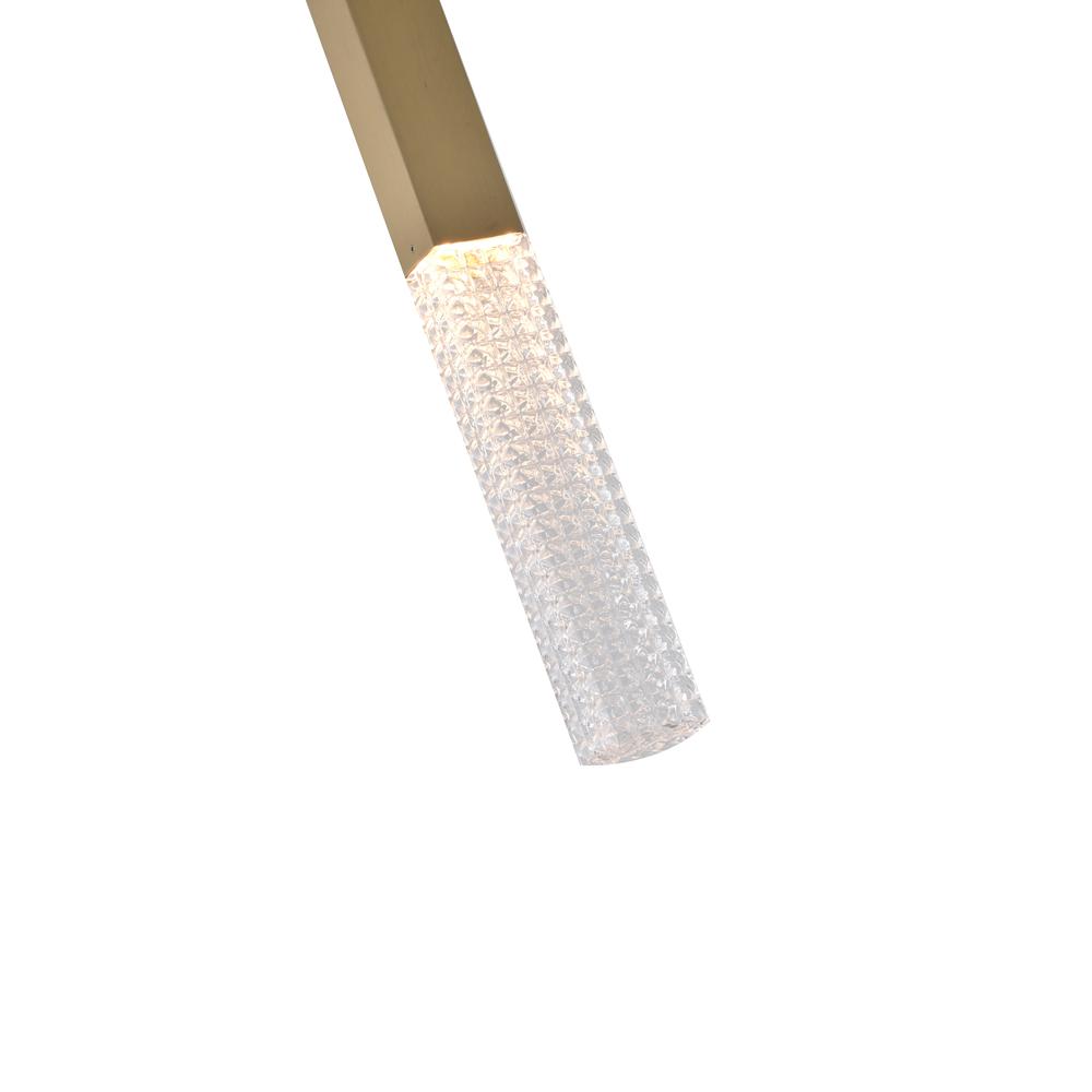 LED Pendant Gold Stainless Steel & Glass. Picture 3