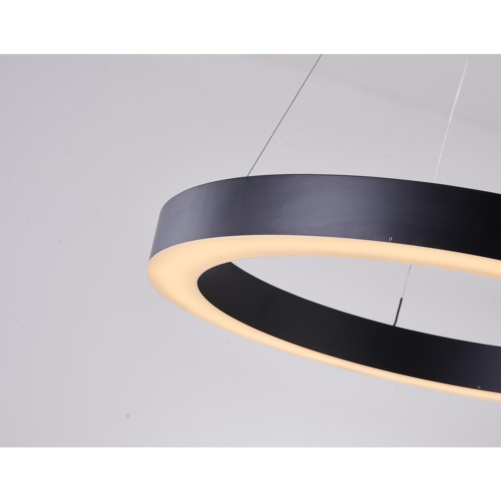 LED Chandelier Matte Black Iron & Acrylic. Picture 3