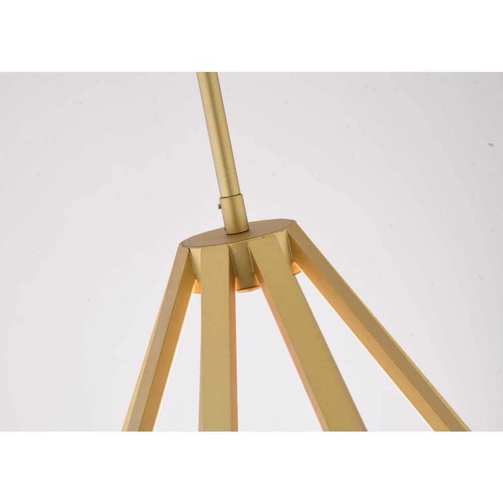 LED Chandelier Gold Metal & Silicone. Picture 3