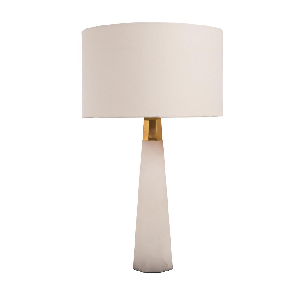 Table Lamp White & Gold Metal & Marble. Picture 1