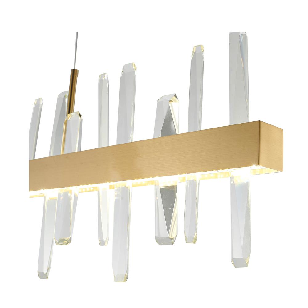 LED Chandelier Gold Stainless Steel & Crystal. Picture 4