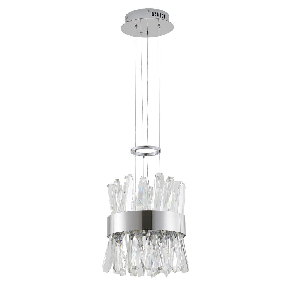 LED Pendant Chrome Stainless Steel & Crystal. Picture 2