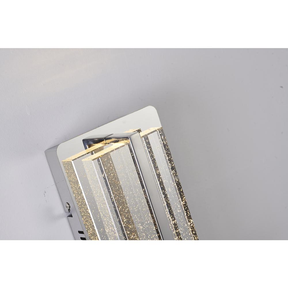 LED Wall Sconce  Chrome  Metal & Glass. Picture 5