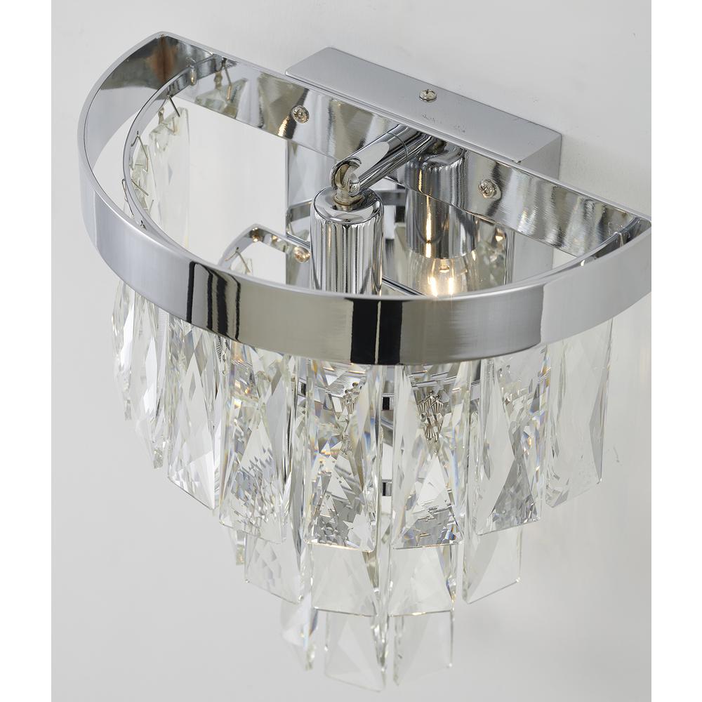 Wall Sconce Chrome Metal & Crystal. Picture 5
