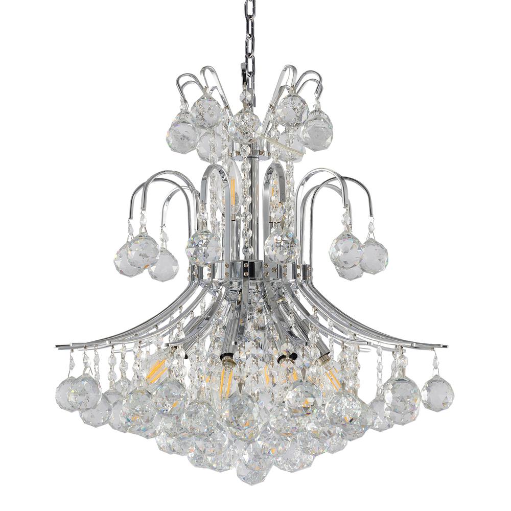 Chandelier Chrome Metal & Crystal. Picture 2