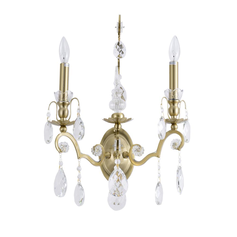 Wall Sconce Brass Metal & Crystal. Picture 3
