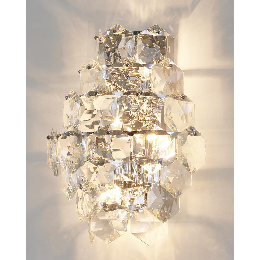 Wall Sconce Chrome Stainless Steel & Crystal. Picture 5