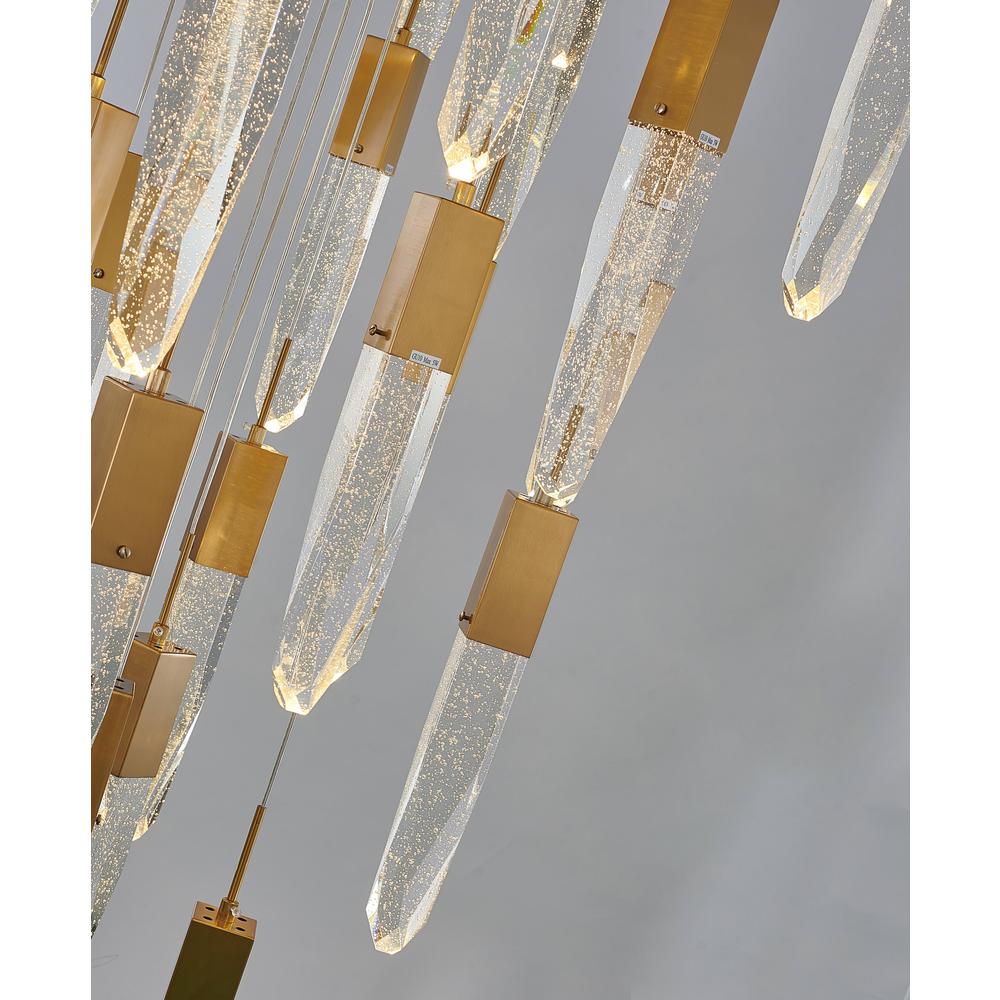 Chandelier Gold Metal & Crystal. Picture 4