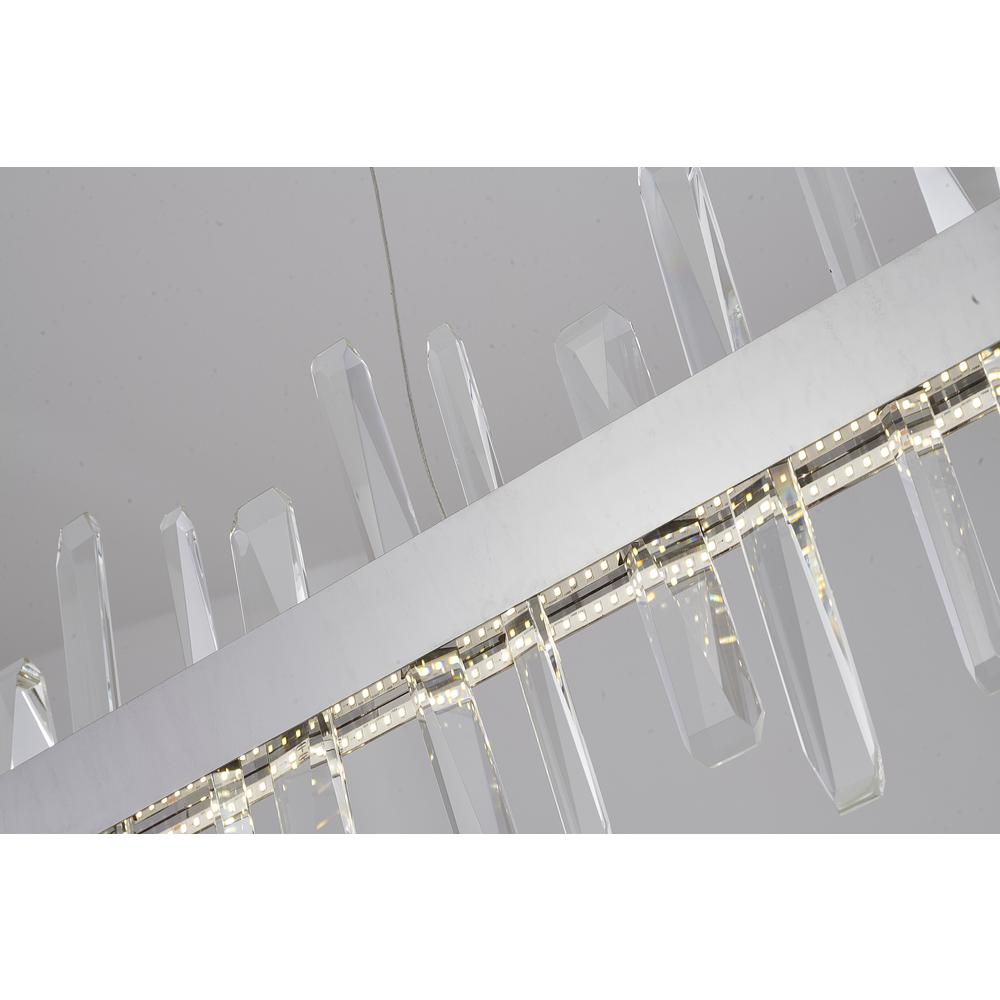 LED Chandelier Chrome Stainless Steel & Crystal. Picture 3
