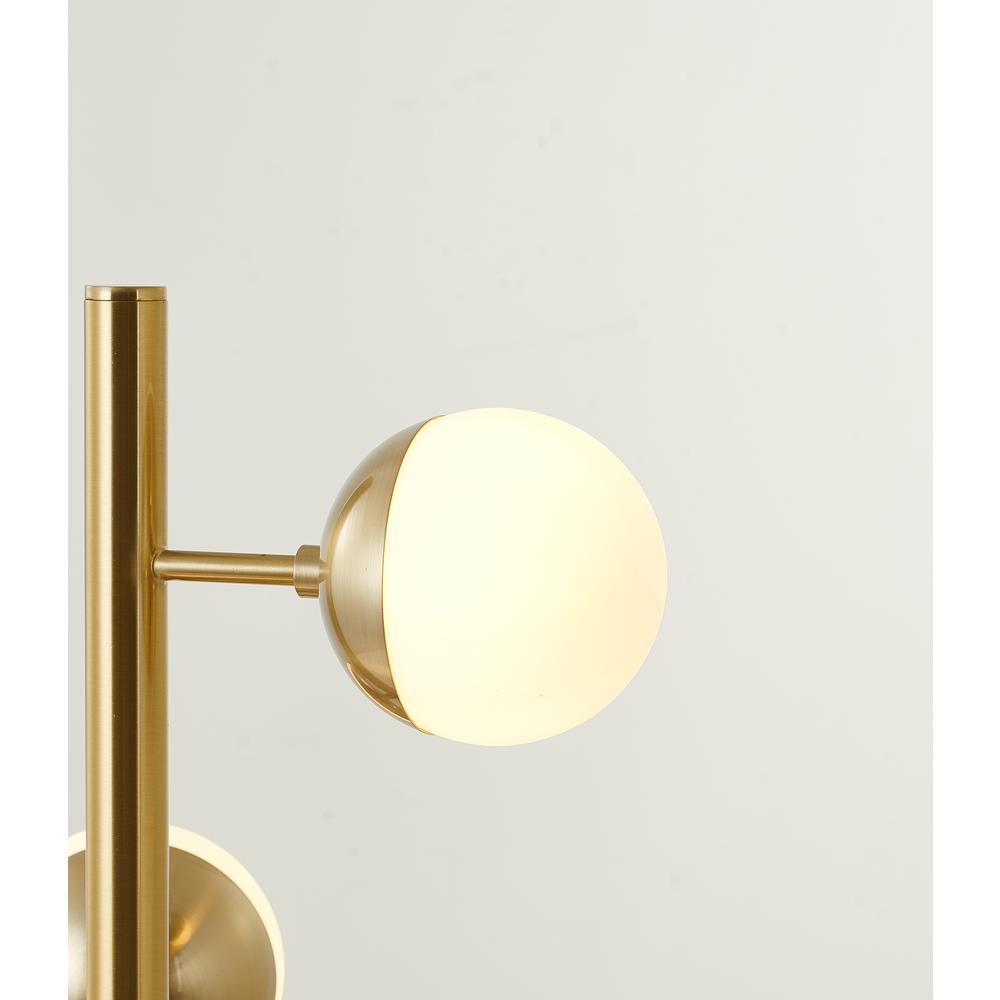 Table Lamp Brass Metal & Glass. Picture 4