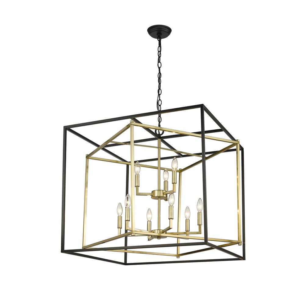 Chandelier Black & Gold Iron. Picture 1
