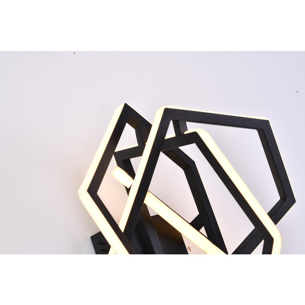 LED Wall Sconce Matte Black Stainless Steel & Acrylic. Picture 4