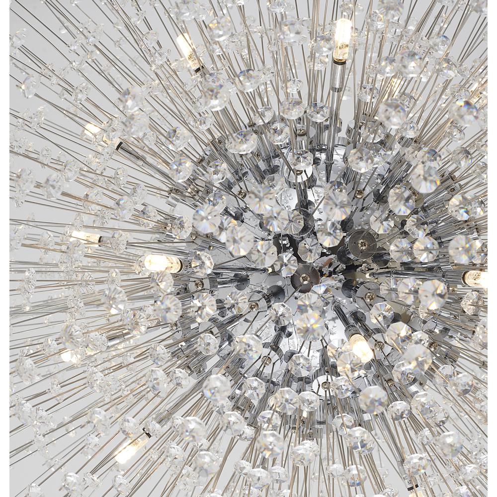 Chandelier Chrome Metal & Crystal. Picture 5