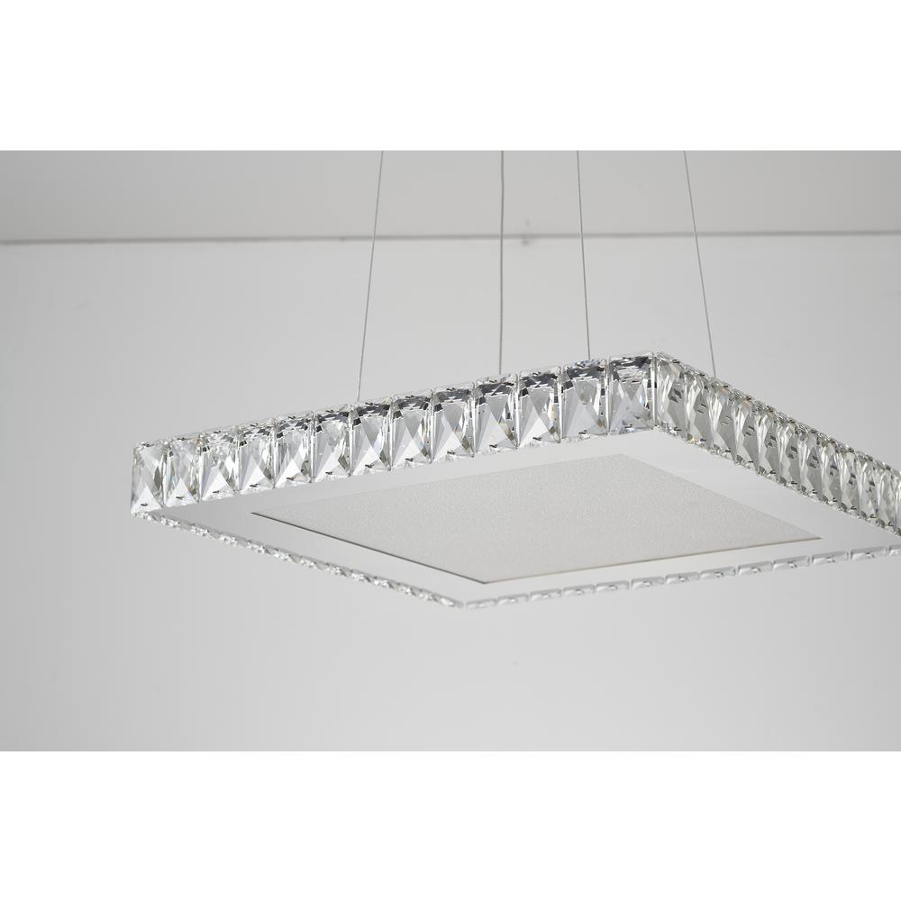 LED Chandelier Chrome Stainless Steel & Crystal. Picture 5