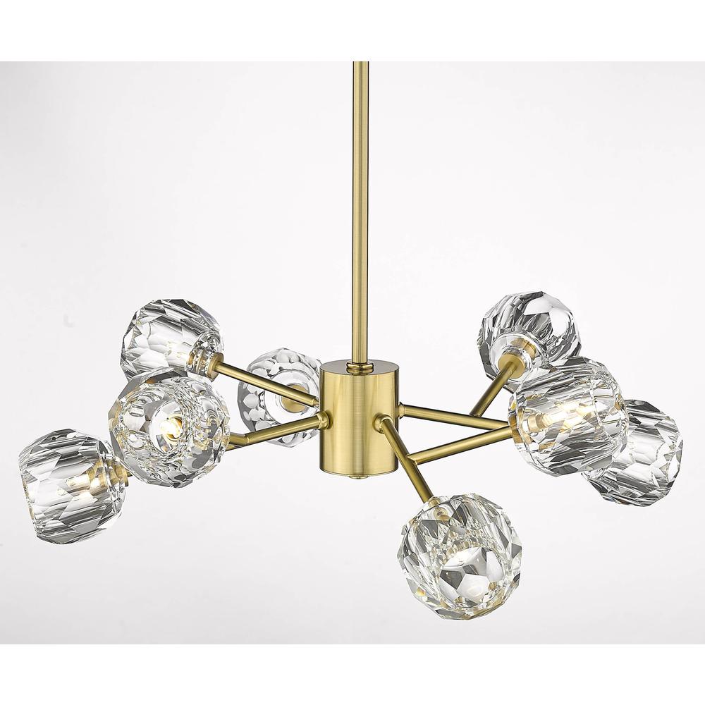 Chandelier Gold Iron & Crystal. Picture 2