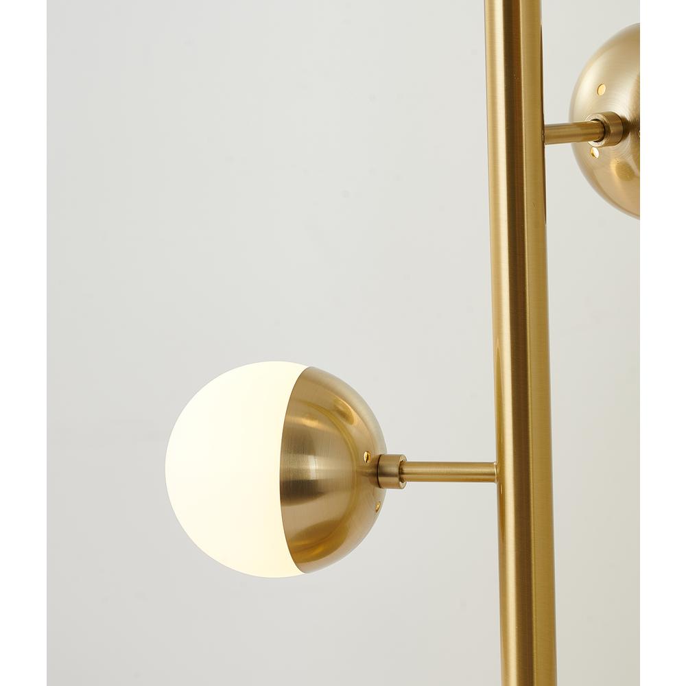 Table Lamp Brass Metal & Glass. Picture 5