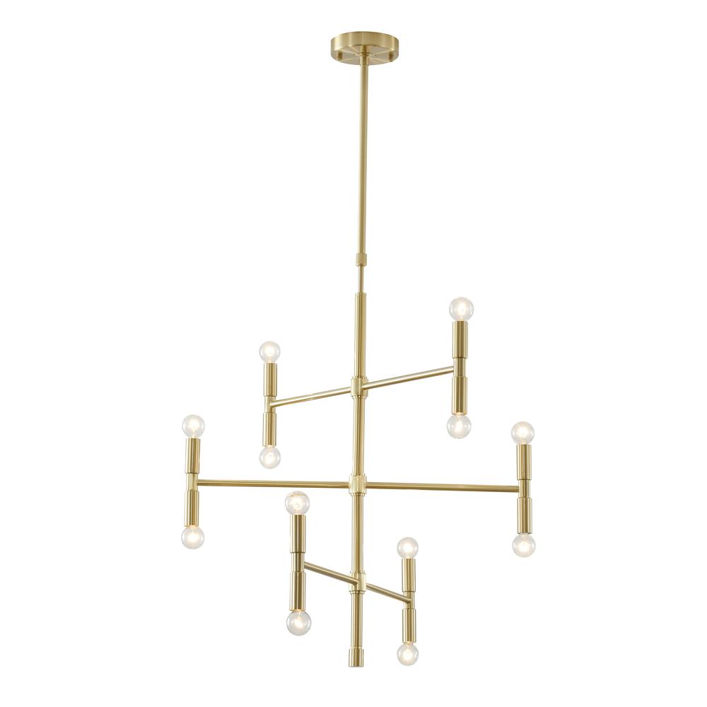 Chandelier Satin Gold Iron. Picture 1
