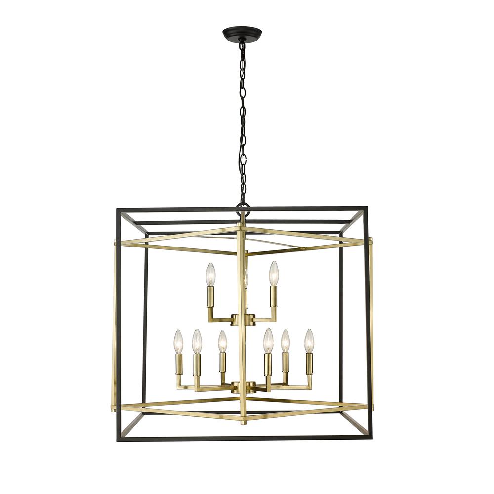 Chandelier Black & Gold Iron. Picture 4