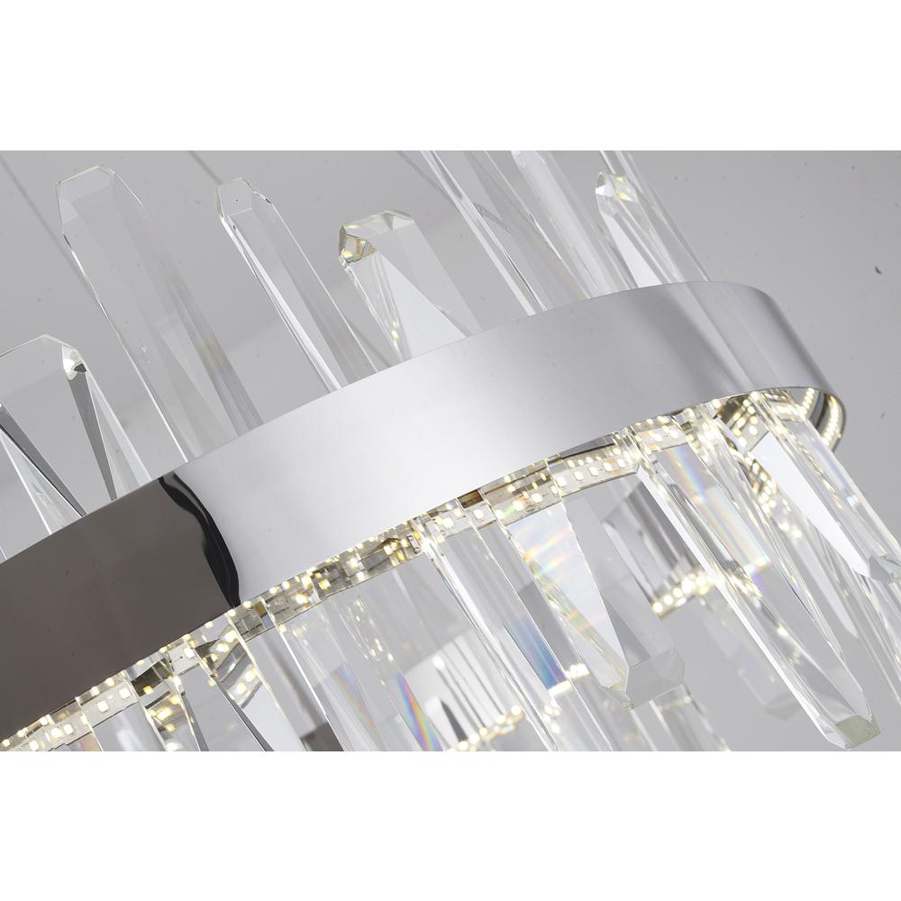 LED Chandelier  Chrome Stainless Steel & Crystal. Picture 4