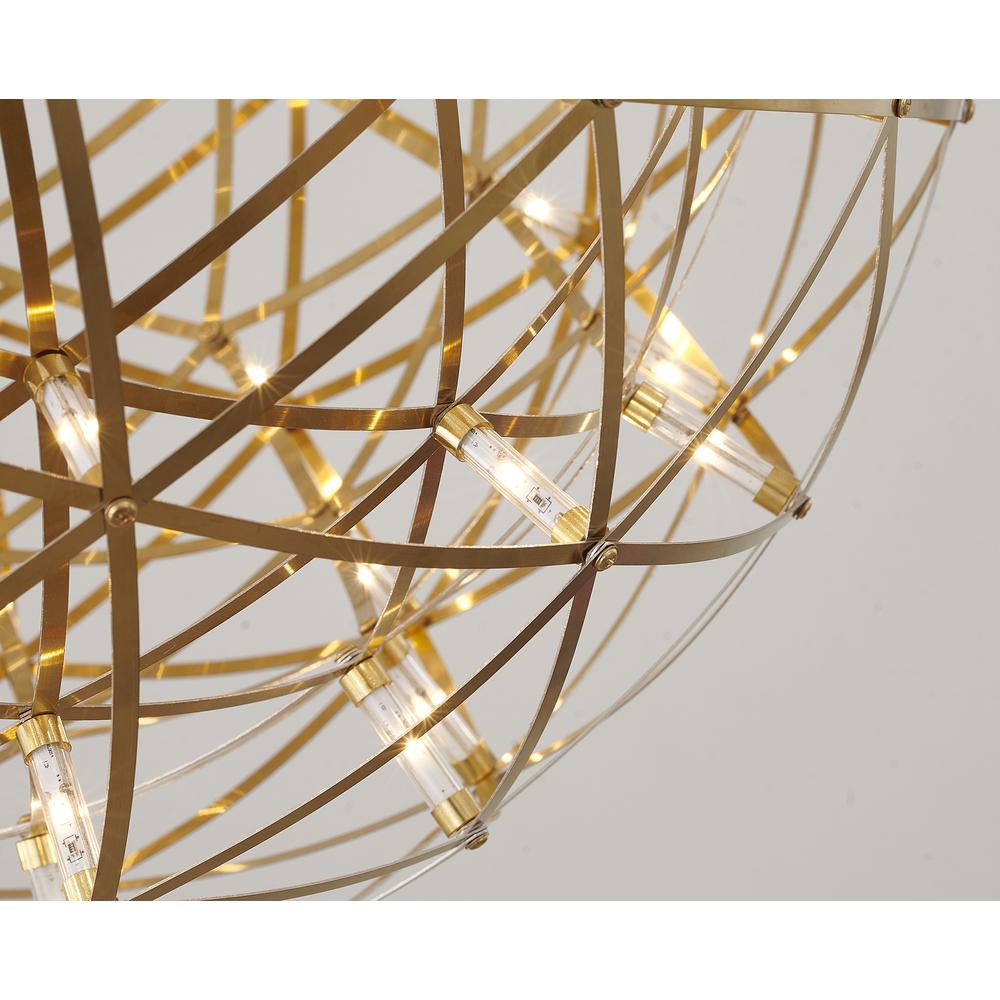 LED Chandelier Gold Stainless Steel. Picture 4