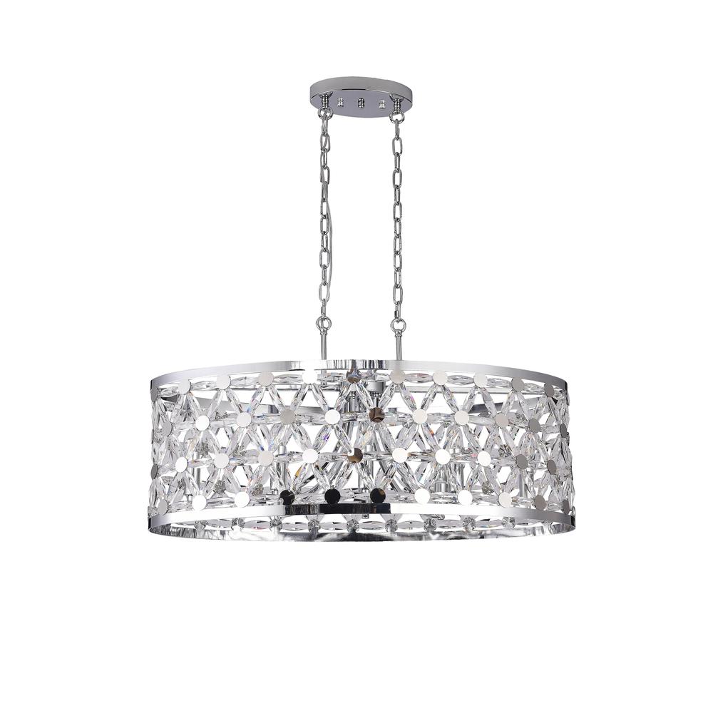 Chandelier Chrome Metal & Crystal. Picture 2