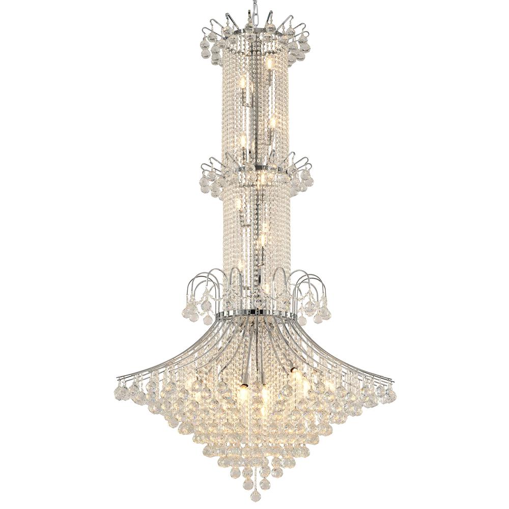 Chandelier Chrome Metal & Crystal. Picture 1