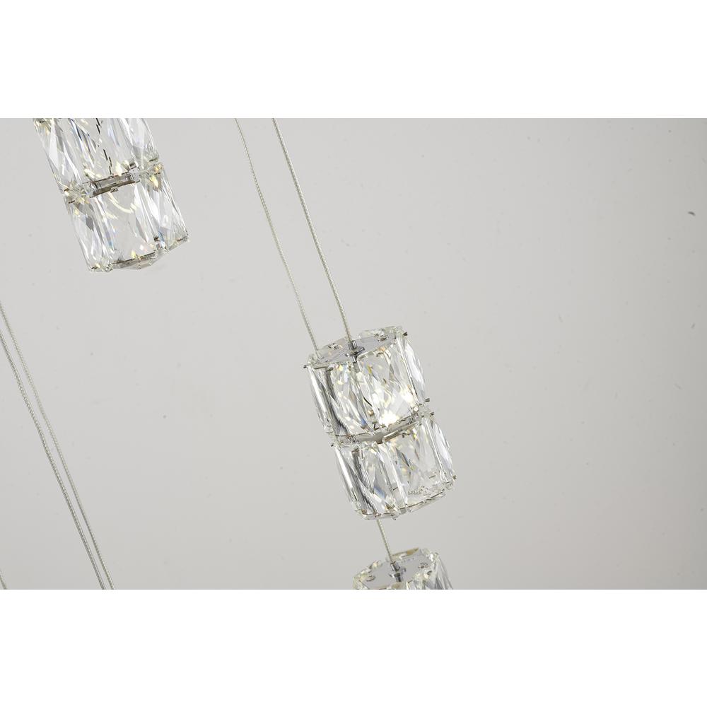 LED Chandelier Chrome Metal & Crystal. Picture 5