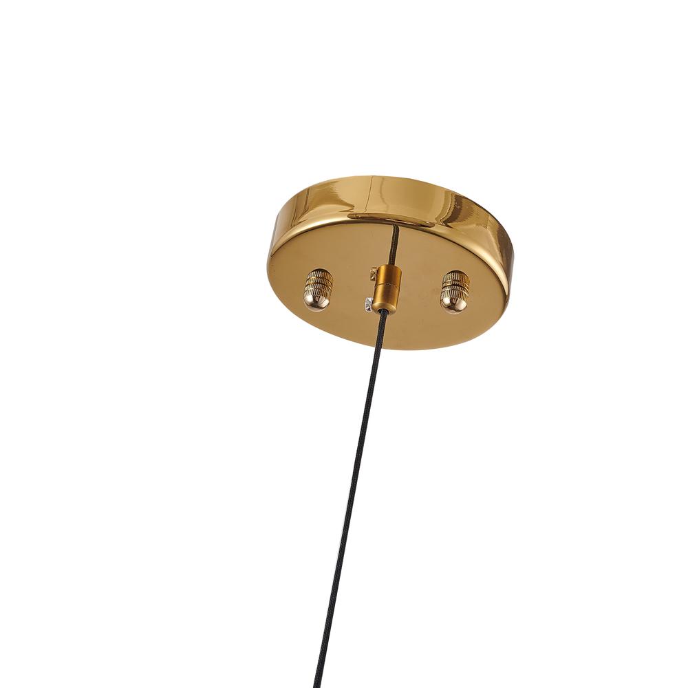 LED Single Pendant Lighting Brass Metal & Crystal. Picture 5