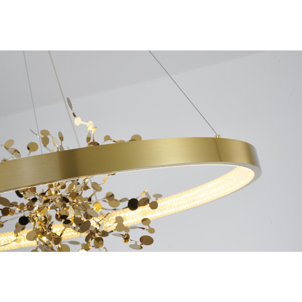 LED Chandelier Gold Aluminum & Acrylic. Picture 5