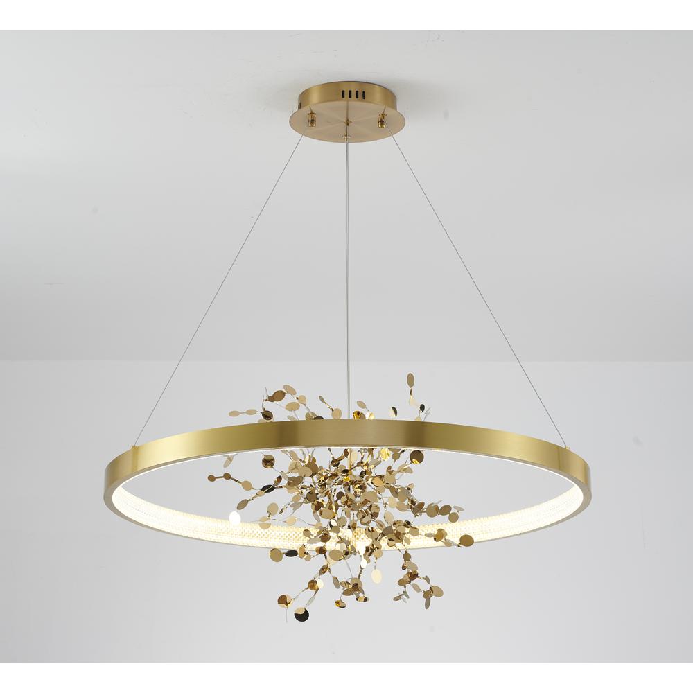 LED Chandelier Gold Aluminum & Acrylic. Picture 10