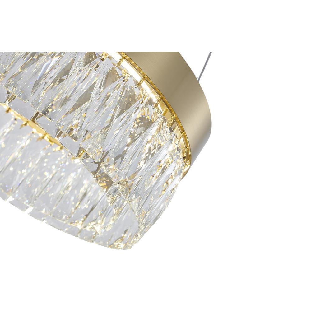 LED Chandelier Gold Stainless Steel & Crystal. Picture 3