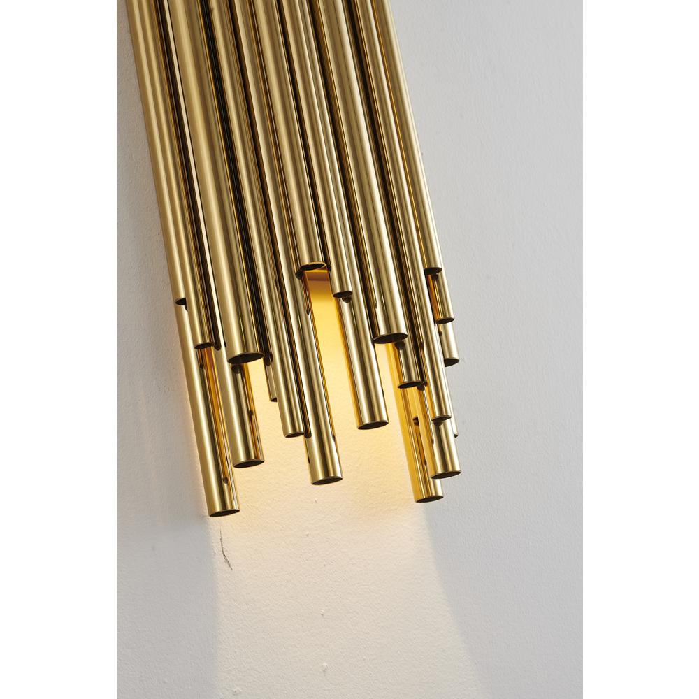 LED Wall Sconce Gold Stainless Steel. Picture 2