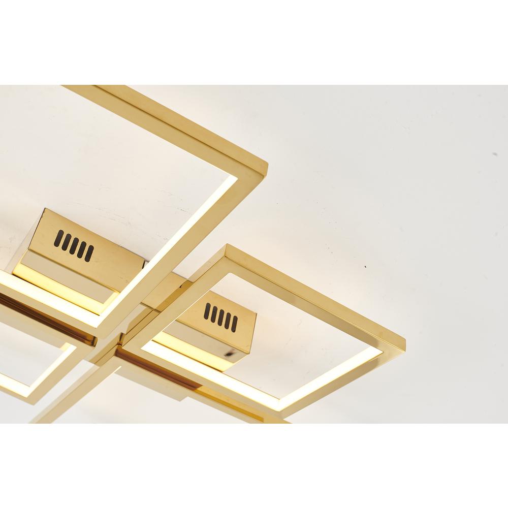 LED Flush Mount Gold Stainless Steel & Acrylic. Picture 3