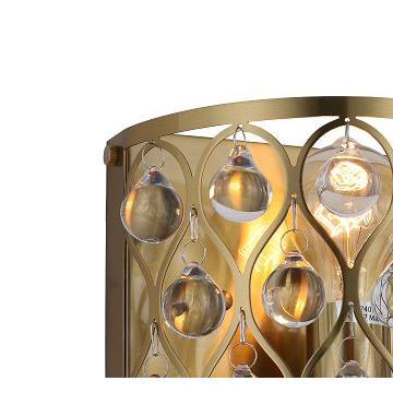 Wall Sconce Gold  Metal & Crystal. Picture 3