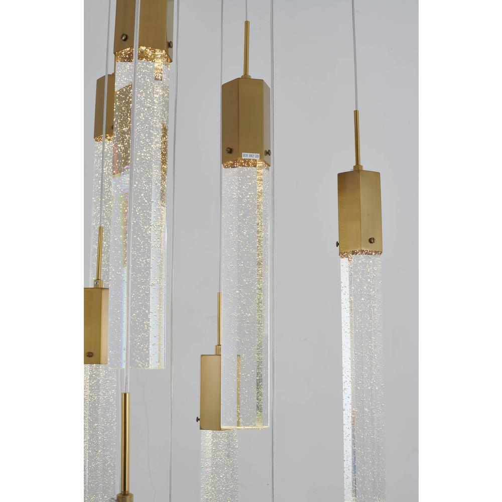 Chandelier Gold Stainless Steel & Crystal. Picture 4