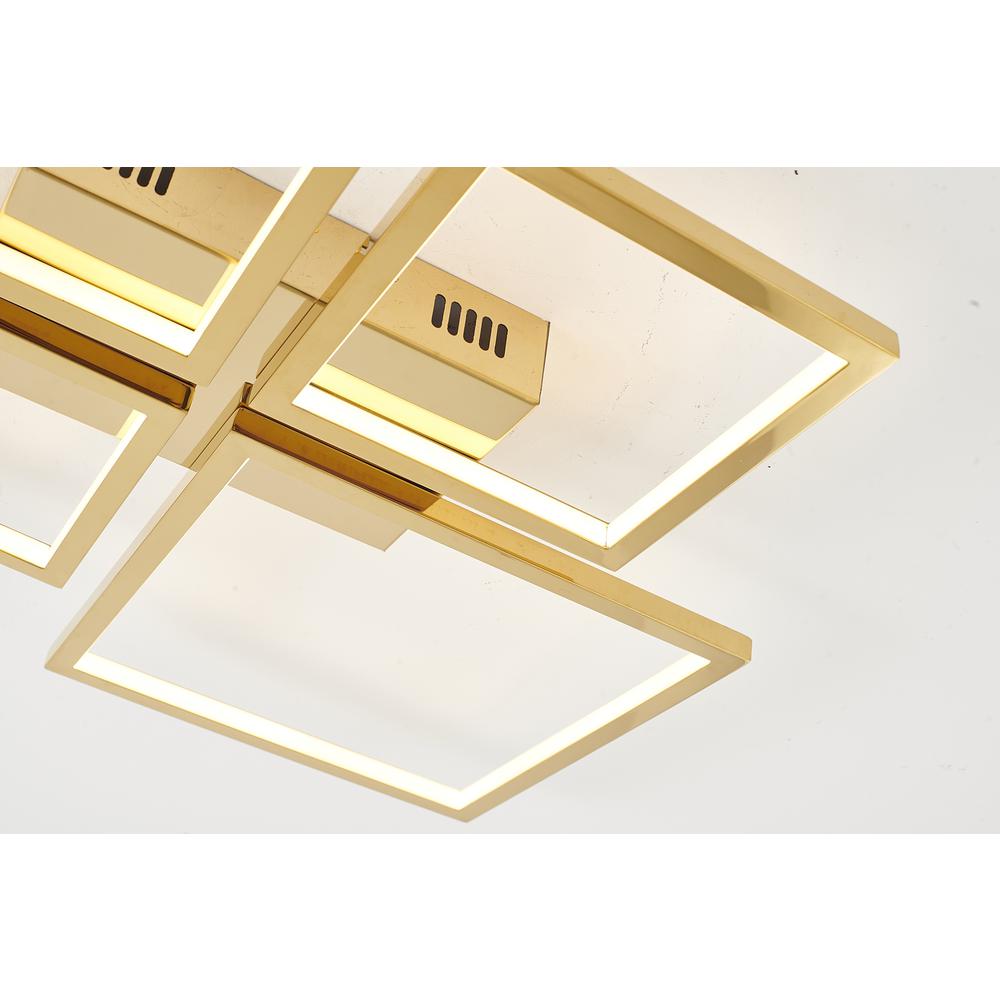 LED Flush Mount Gold Stainless Steel & Acrylic. Picture 5