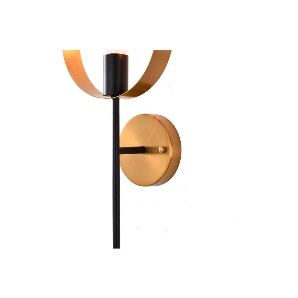 Wall Sconce Black & Golden Bronze Metal. Picture 4