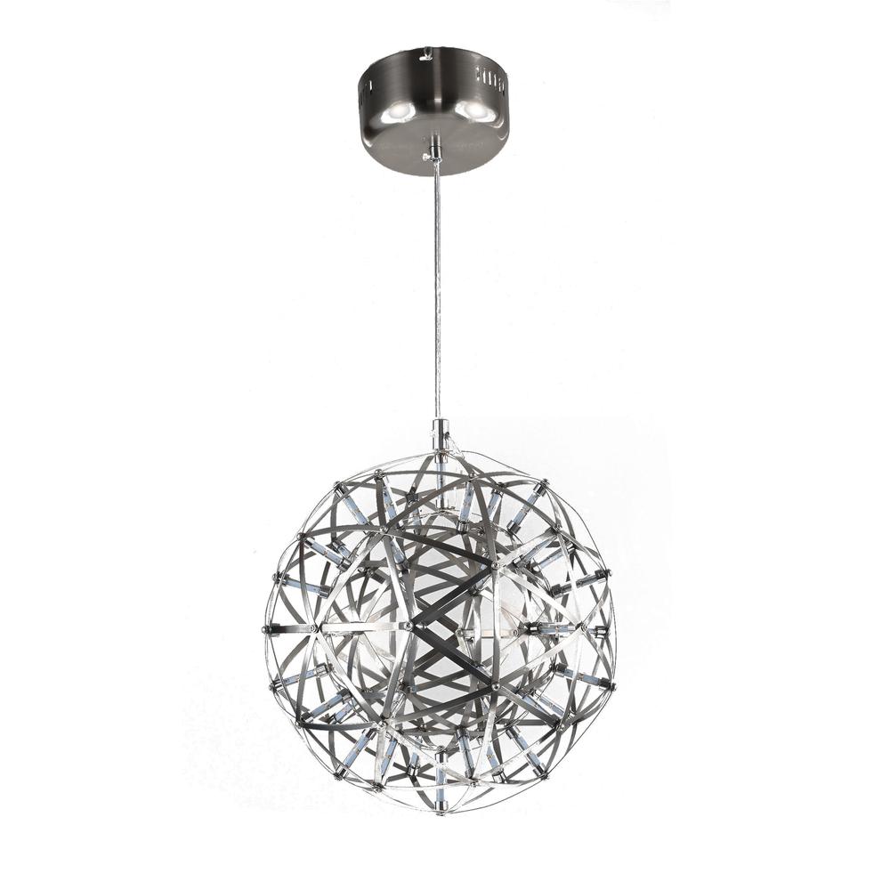 LED Chandelier Satin Nickel Stainless Steel. Picture 2