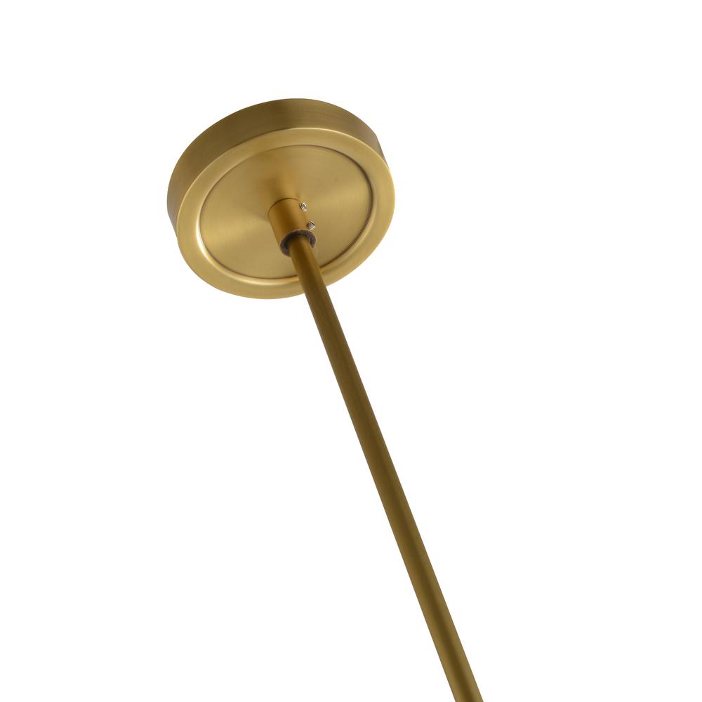 Single Pendant Lighting Brass Metal & Glass. Picture 4