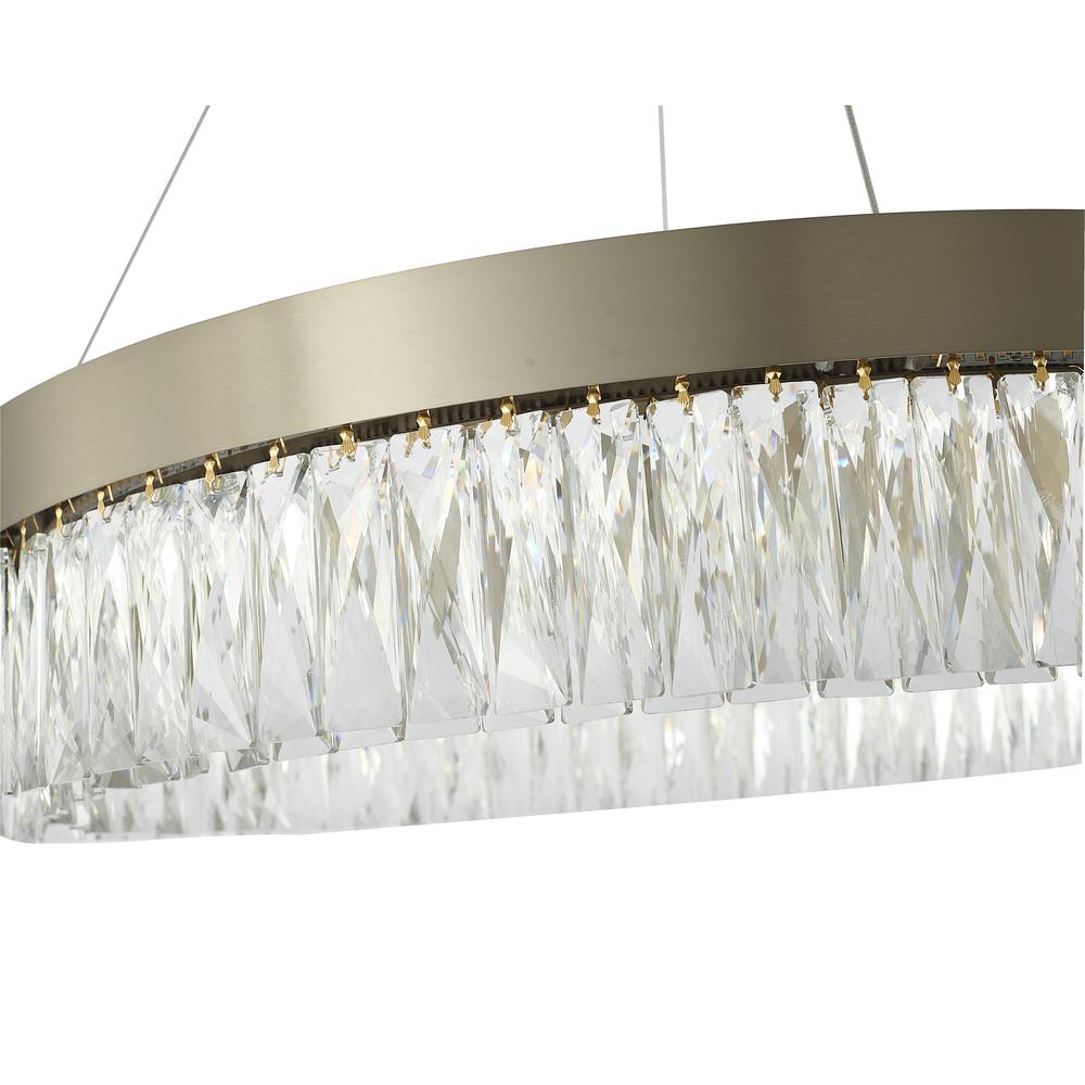LED Chandelier Gold Stainless Steel & Crystal. Picture 4