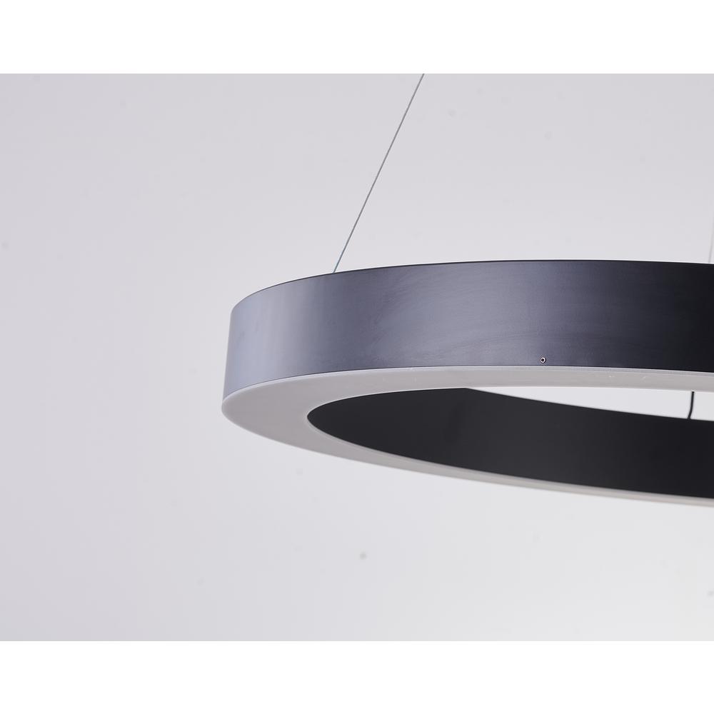 LED Chandelier Matte Black Iron & Acrylic. Picture 4