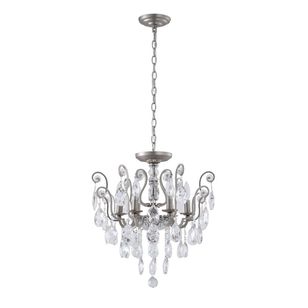 Chandelier Pewter Iron & Crystal. Picture 1
